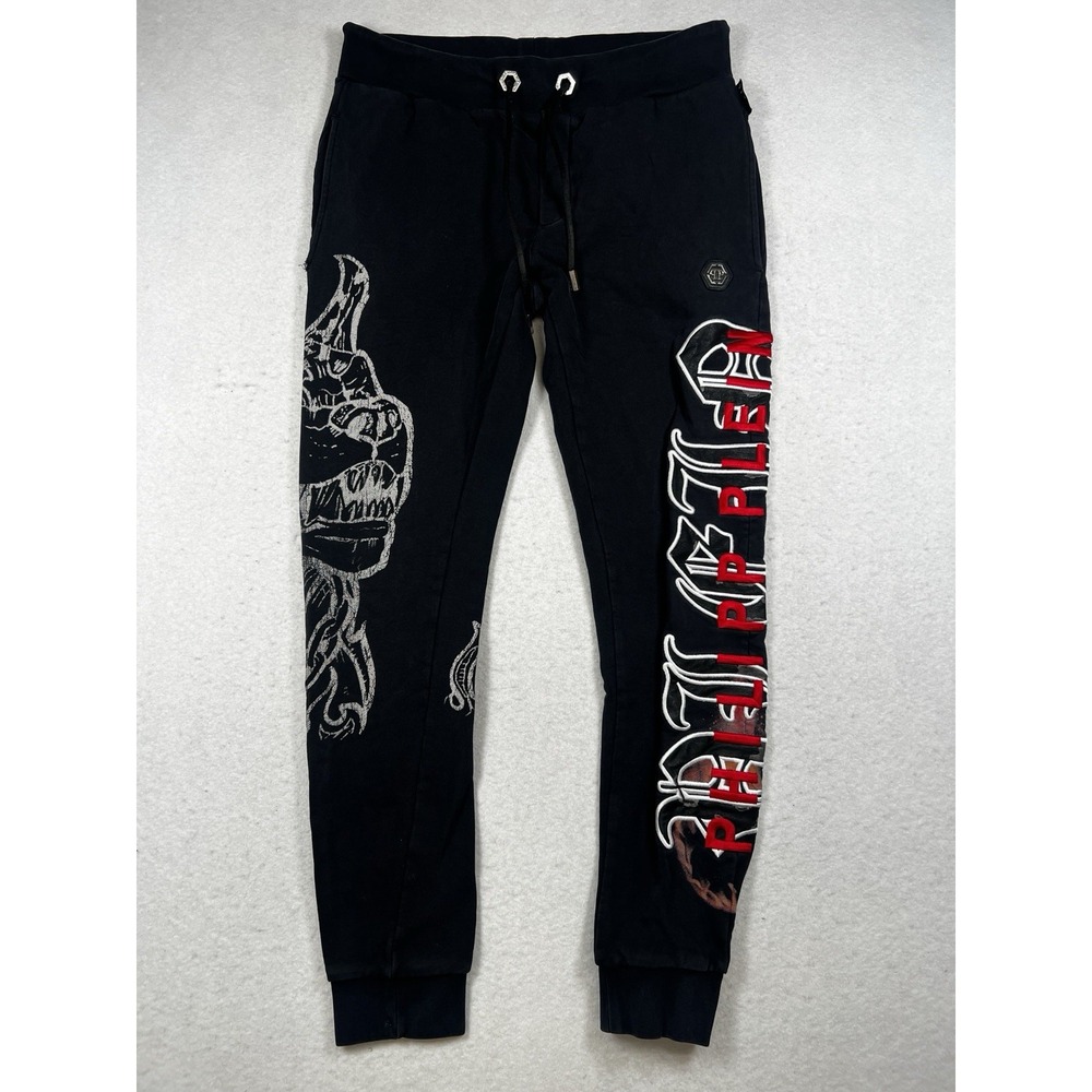 Philipp Plein Black Jogging Trousers Joggers Size L